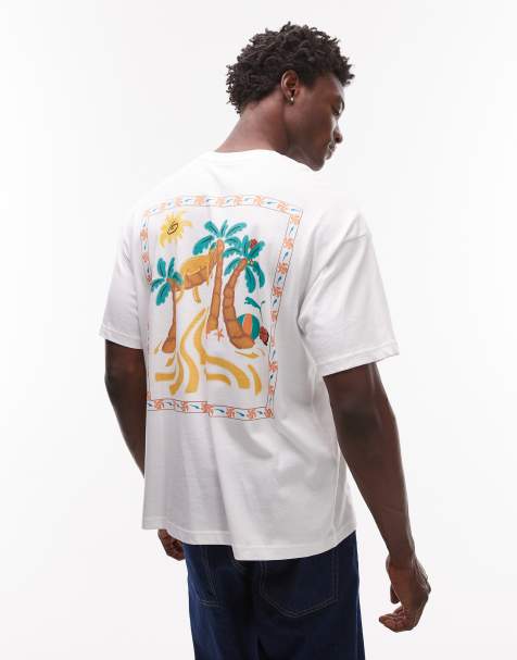 PUMA Palm back print t-shirt in white Exclusive at ASOS - view 1