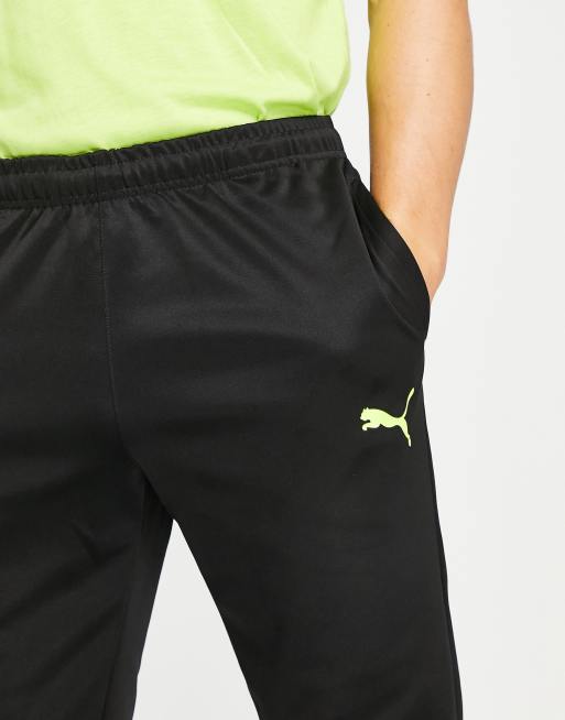 PUMA - Pantalon de jogging pour le football à fermeture éclair - Noir/jaune vif, 3 de 4
