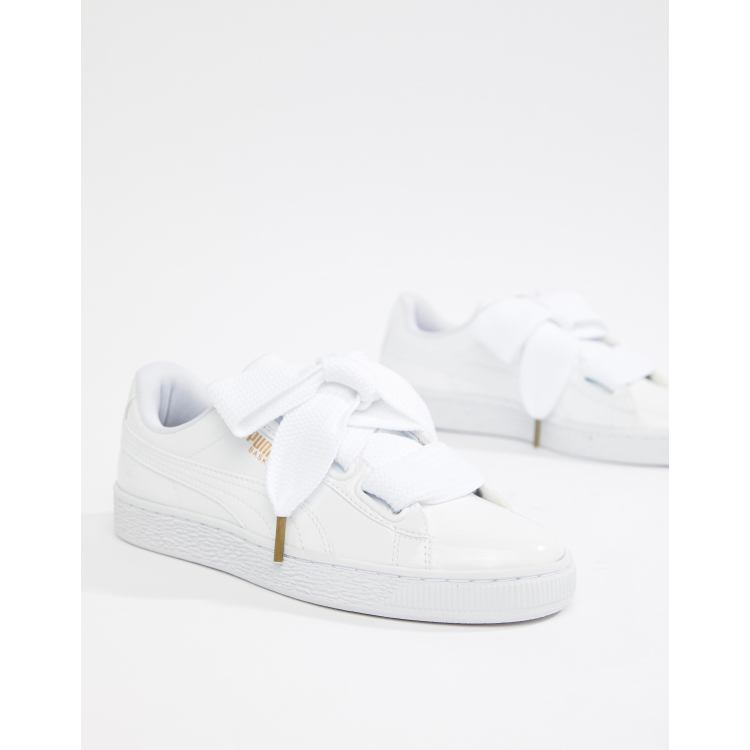 Puma basket cheap heart infant white