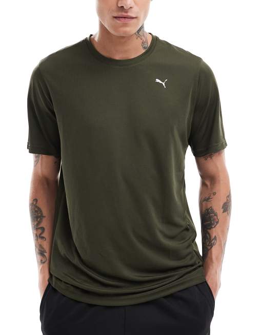 PUMA Performance Kurzarmliges T Shirt in Olivgrun ASOS