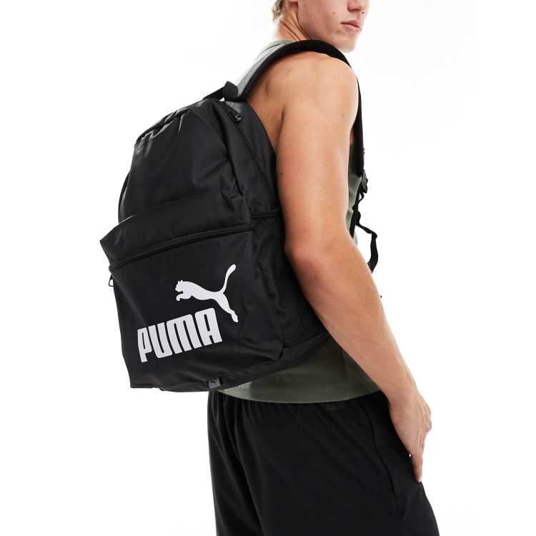 Puma unisex black m365 solid backpack best sale