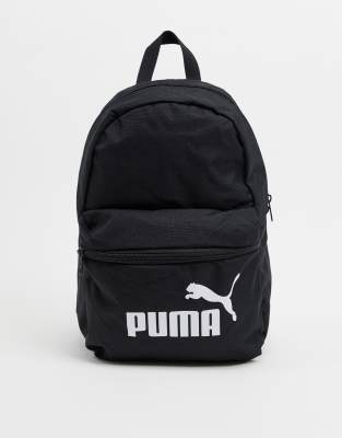 puma black leather backpack