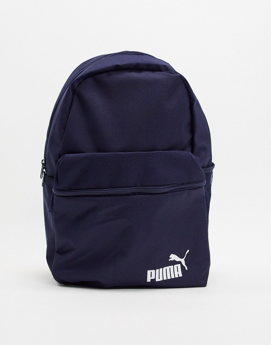 Puma – Phase – Mörkblå ryggsäck med liten logga-Marinblå