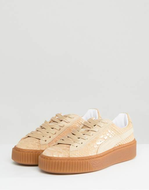 Puma exotic skin store platform sneaker