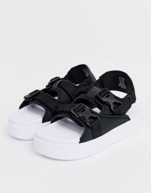 Puma Platform Slide black sandals ASOS