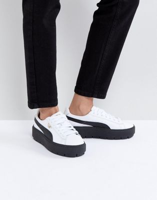 Puma Platform Trace Sneakers In White 