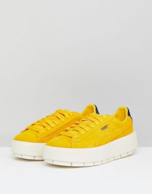 puma trainers yellow