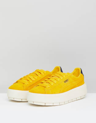 yellow platform trainers