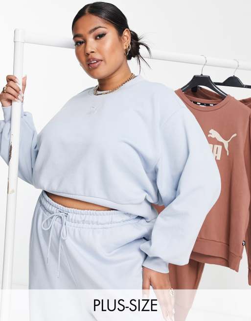 PUMA Plus – Classics – Blå sweatshirt med ballongärm