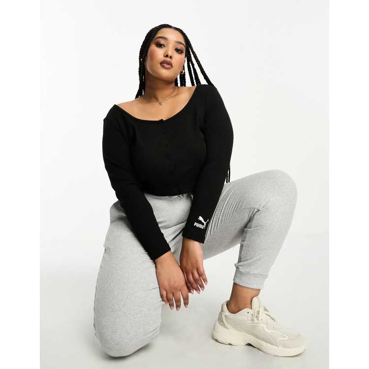 Crop Tops Asos Puma Plus Size PUMA Plus Classics Long Sleeve Crop