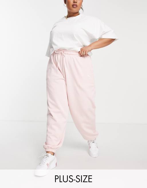 Pink oversized joggers on sale