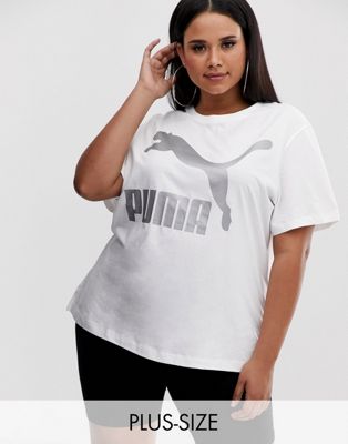 Puma Plus – Classics – Vit t-shirt med logga