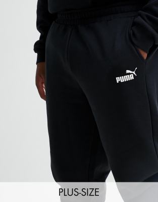 puma essentials slim fit joggers in black