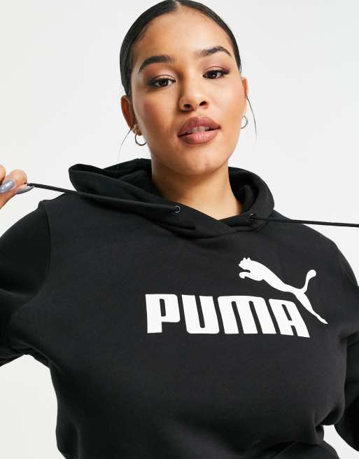 Felpa puma nera con cappuccio online