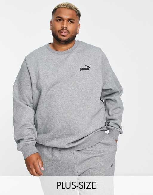 Puma Plus – Essentials – Grå sweatshirt med liten logga