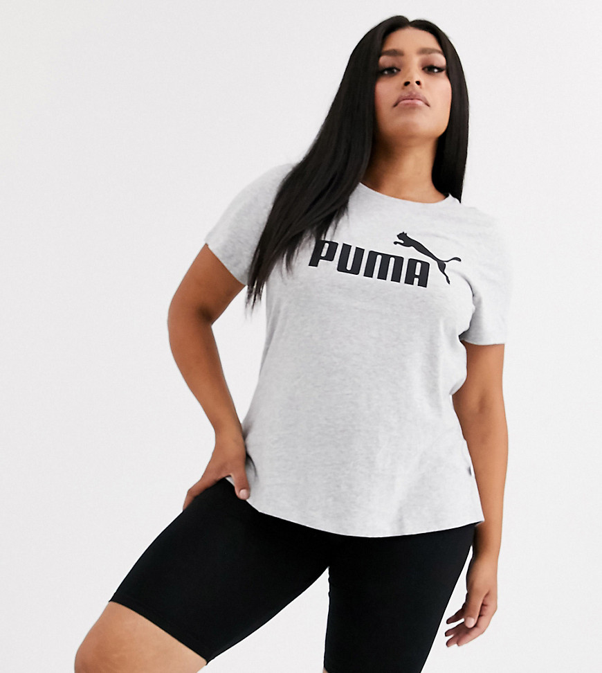 Puma - Plus - Essentials - Grijs T-shirt met logo