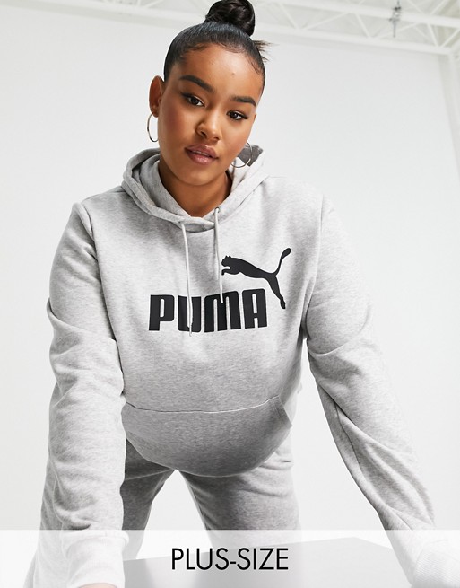 Puma Plus Essentials hoodie in grey