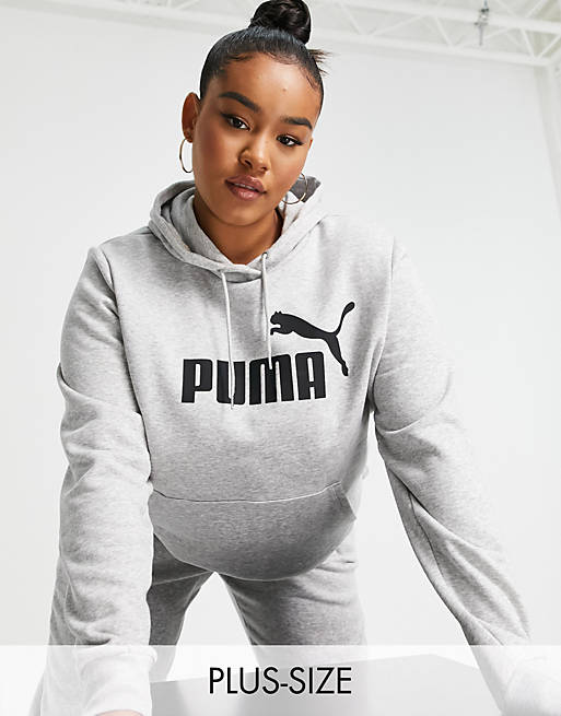 PUMA Plus Essentials hoodie in grey | ASOS