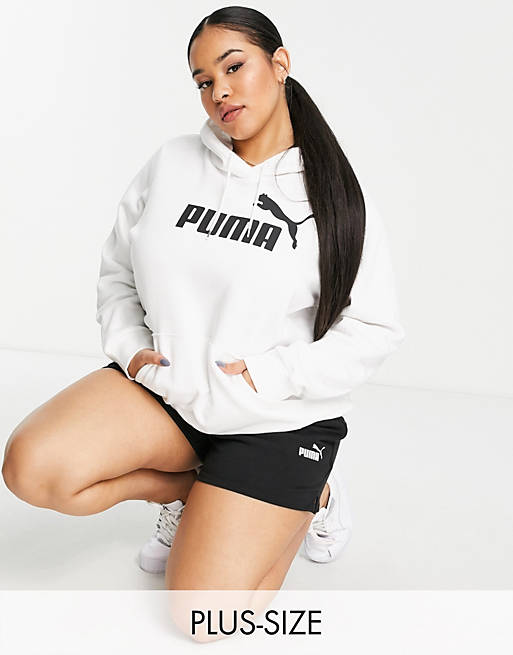 Puma Plus - Essentials - Hoodie met logo in wit