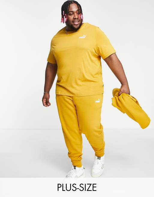 Puma Plus - Essentials - Joggers a coste color senape - In esclusiva per ASOS