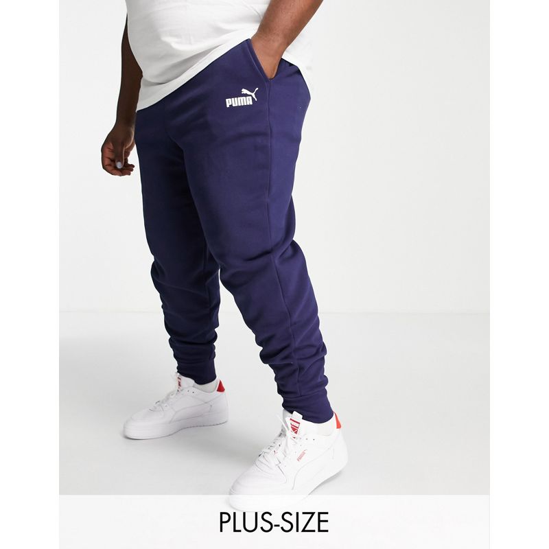 Uomo Pantaloni e leggings PUMA Plus - Essentials - Joggers con logo piccolo, colore blu navy