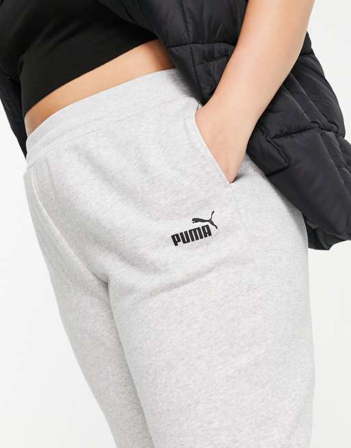PUMA Plus - Essentials - Joggers grigi con logo, 3 di 4