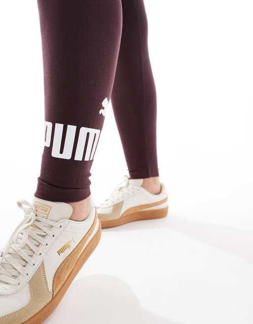 PUMA - Plus - Essentials - Legging met logo in bordeauxrood, 2 van 5