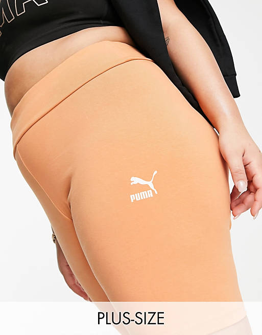 Puma Plus essentials legging shorts in tawny brown