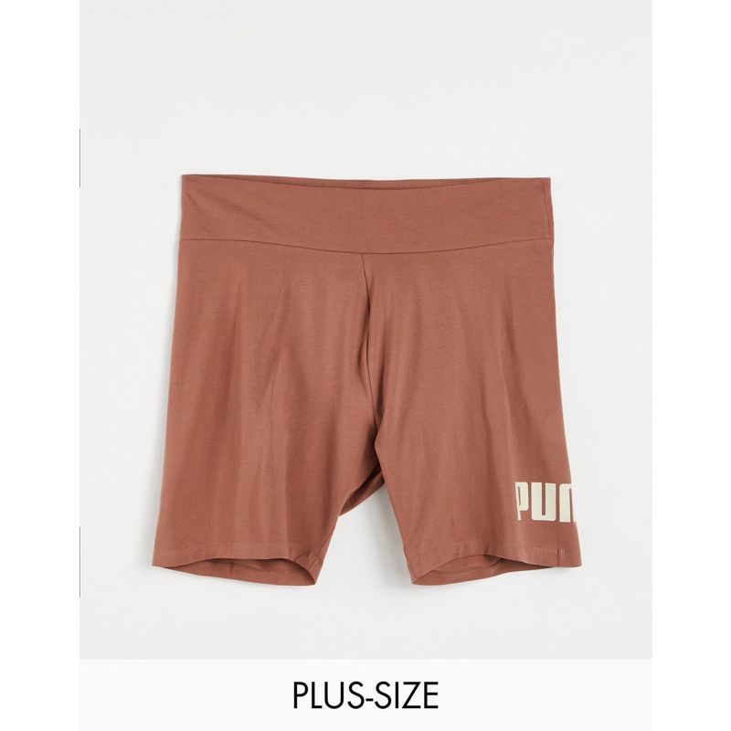 Pantaloncini leggings Donna PUMA Plus - Essentials - Leggings corti con logo marroni