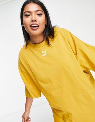 Femme Puma Plus - Essentials - Robe t-shirt - Ocre