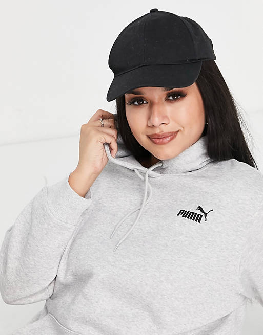 Women Puma Plus Essentials small logo hoodie in grey 