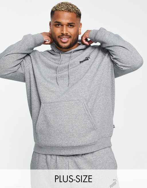 Puma PLUS Essentials small logo hoodie in grey | ASOS