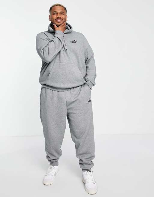 Puma PLUS Essentials small logo hoodie in grey, 4 of 4