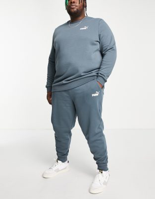 puma core fleece joggers blue