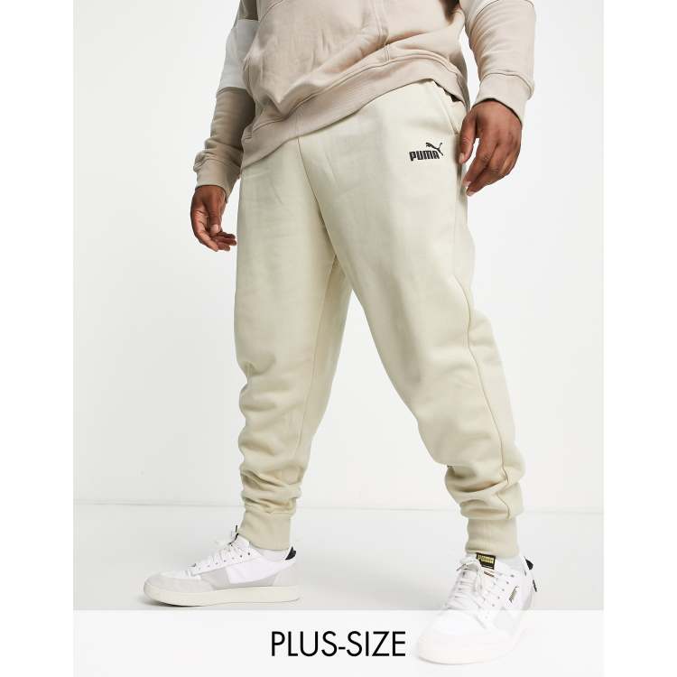 Puma Plus essentials small logo joggers in putty green ASOS