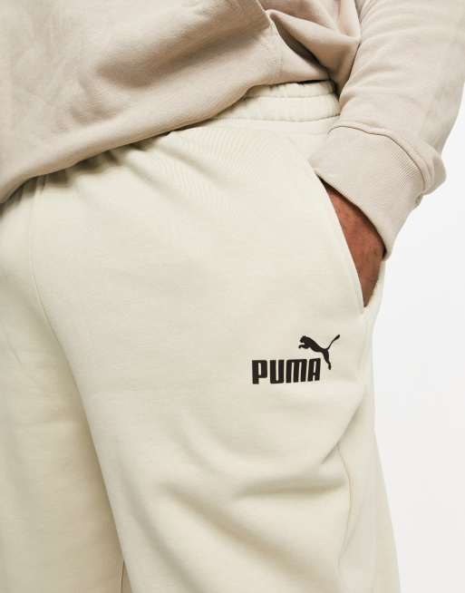 Puma Plus essentials small logo joggers in putty green ASOS