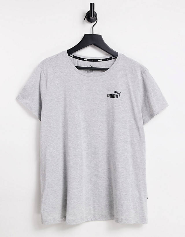 Puma - plus essentials small logo t-shirt in grey