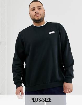 Puma PLUS Essentials sweat with small logo in black