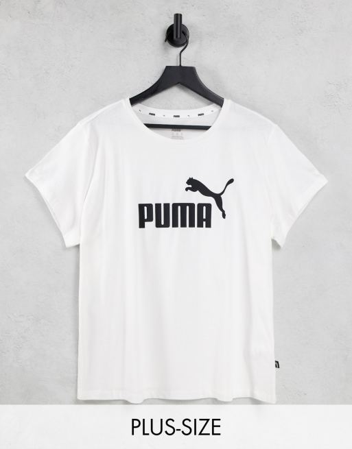 PUMA Plus - Essentials - T-shirt bianca con logo grande