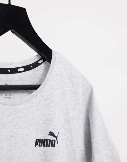 PUMA Plus - Essentials - T-shirt con logo piccolo grigia, 4 di 4