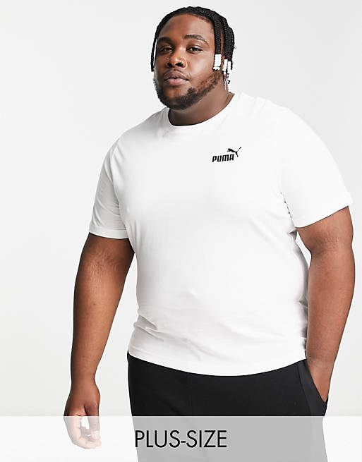 Puma Plus - Essentials - T-shirt met klein logo in wit
