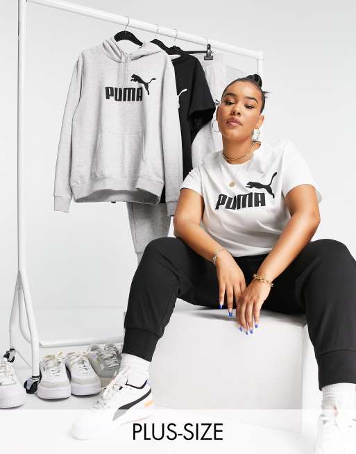 PUMA Plus Essentials - T-shirt met logo in wit