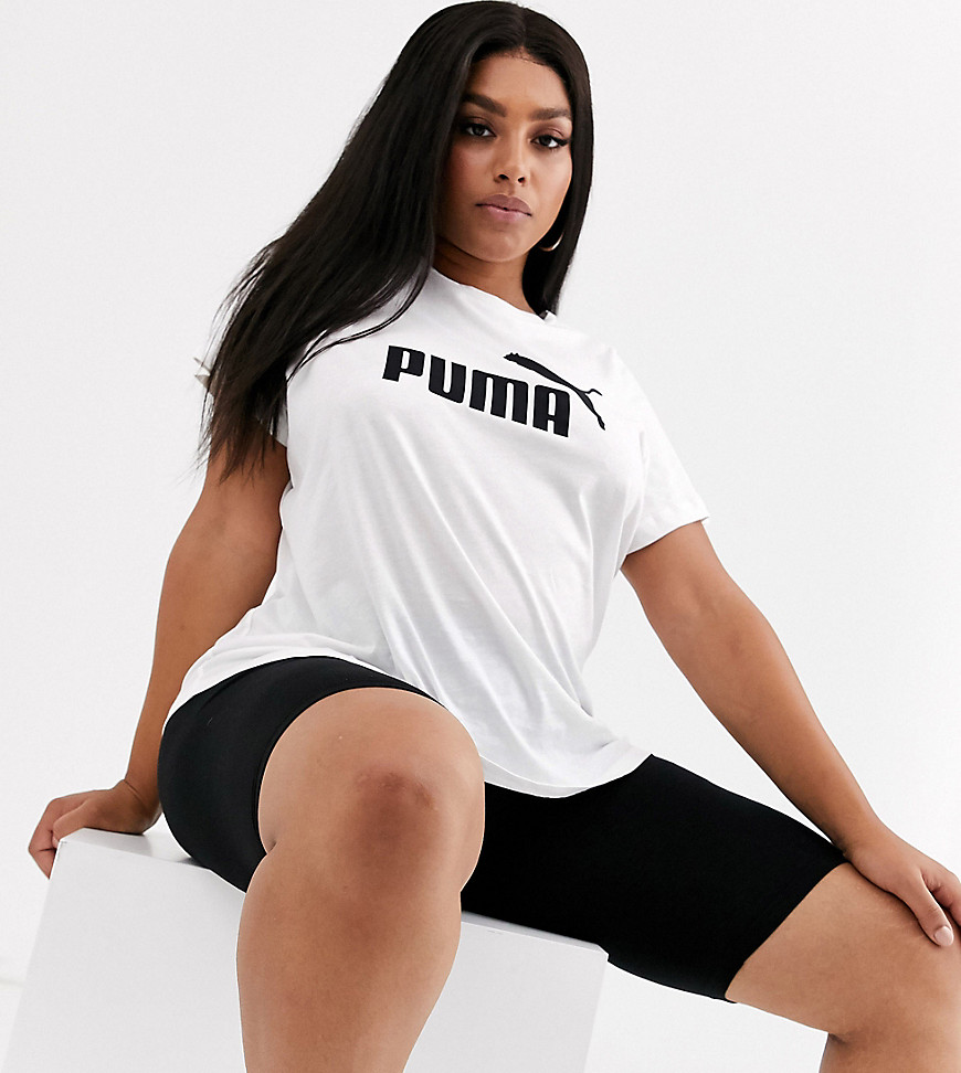 Puma - Plus - Essentials - Wit T-shirt met logo
