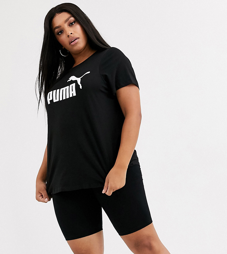 Puma - Plus - Essentials - Zwart T-shirt met logo