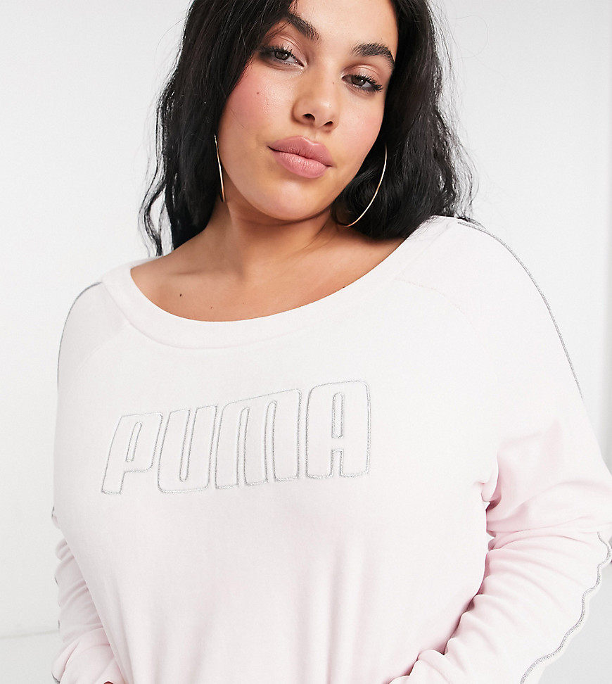 Puma Plus Icons 2.0 fashion crew neck sweatshirt in pink