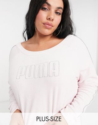 Puma Plus Icons 2.0 fashion crew neck sweat shirt in pink - ASOS Price Checker