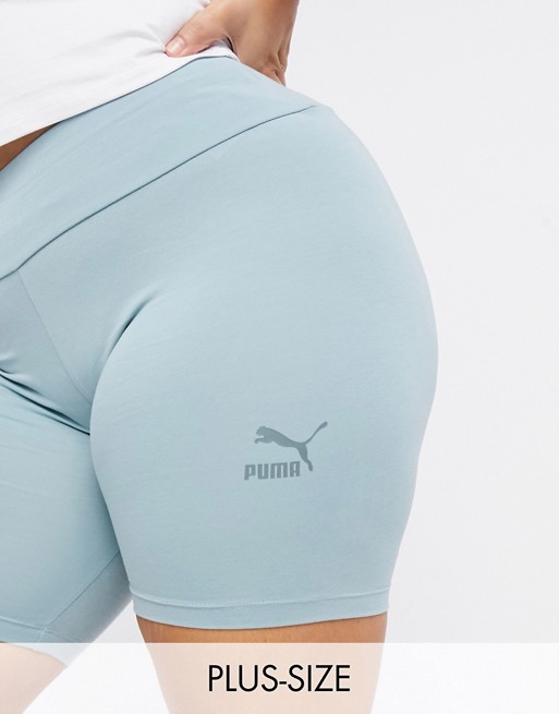 Puma Plus legging shorts in washed blue - exclusive to ASOS
