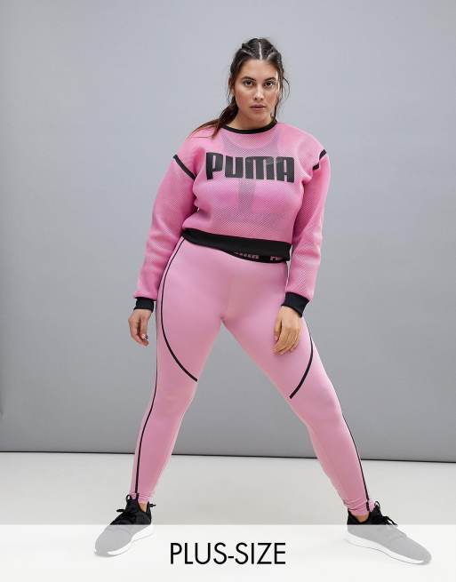 Puma Plus - Leggings viola con laccetti - In esclusiva per ASOS