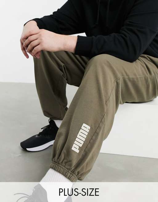 Puma plus oversized joggers in washed brown - exclusive to ASOS