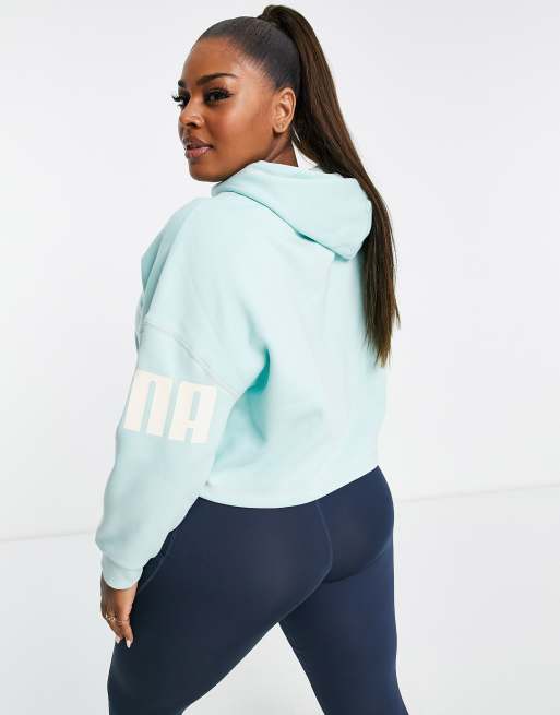 Puma Plus Power hoodie in turquoise ASOS